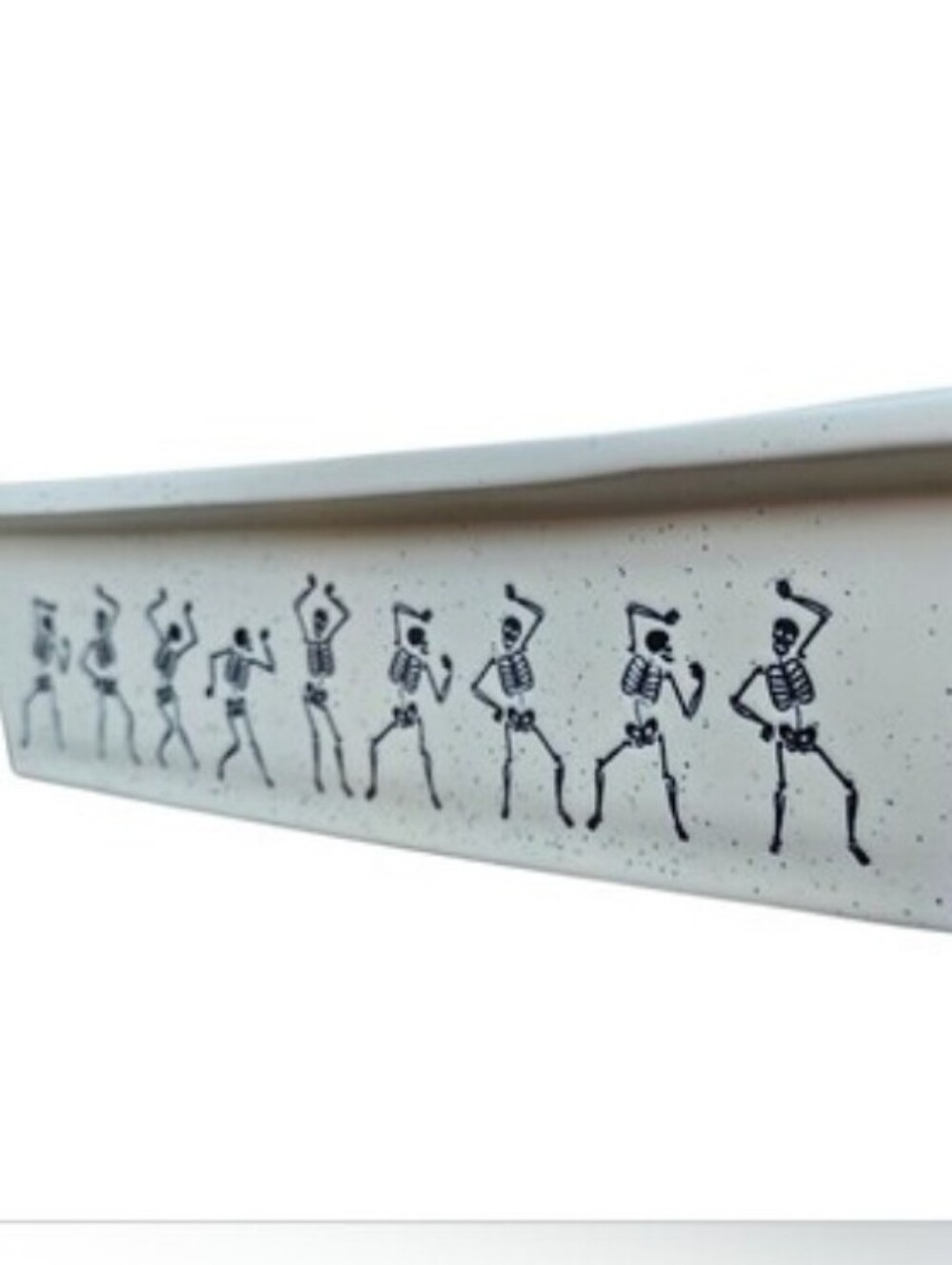 Circa Home - NEW Stoneware Serving Dish with Dancing Skeleton Motif